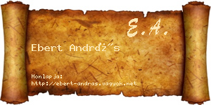 Ebert András névjegykártya